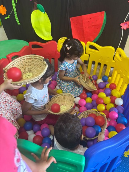 Children playing at SaptRishi PreSchool